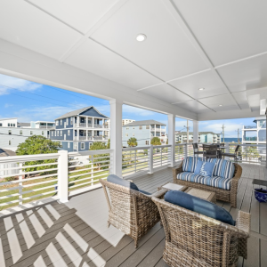 a porch overlooking Carolina beach